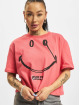 Karl Kani T-shirt Small Signature Smiley Cropped rosa