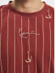 Karl Kani T-Shirt Small Signature Logo Pinstripe rouge