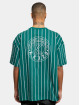 Karl Kani T-shirt Chest Signature Boxy Heavy Jersey Pinstripe verde