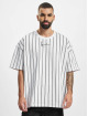 Karl Kani T-shirt Small Signature Heavy Jersey Pinstripe vit