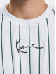 Karl Kani t-shirt Small Signature Pinstripe wit