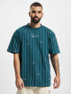 Karl Kani T-shirts Small Signature Logo Pinstripe blå
