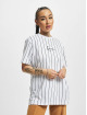 Karl Kani T-shirts Small Signature Oversize Essential Pinstripe hvid