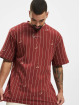 Karl Kani T-Shirty Small Signature Logo Pinstripe czerwony