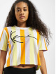 Karl Kani T-skjorter Kk Signature Stripe Crop Wide hvit
