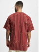 Karl Kani T-skjorter Small Signature Logo Pinstripe red