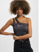 Karl Kani top Small Signature One Shoulder zwart