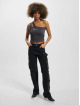 Karl Kani top Small Signature One Shoulder zwart
