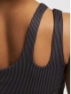 Karl Kani Topy Small Signature One Shoulder čern