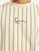 Karl Kani trui Small Signature Pinstripe beige