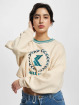 Karl Kani trui Retro Emblem Polo Neck Rhombus beige