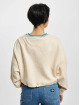 Karl Kani trui Retro Emblem Polo Neck Rhombus beige