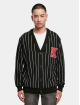 Karl Kani vest Retro Patch Knitted Pinstripe zwart
