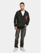 Karl Kani vest Retro Patch Knitted Pinstripe zwart