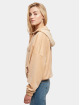 Karl Kani Zip Hoodie Chest Signature Velvet Logo beige