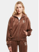 Karl Kani Zip Hoodie Chest OG Velvet braun