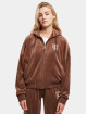 Karl Kani Zip Hoodie Chest OG Velvet braun