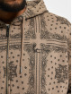 Karl Kani Zip Hoodie Chest Signature Patchwork Paisley brun