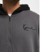 Karl Kani Zip Hoodie Chest Signature Metaverse Block Full Zip grå