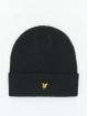 Lyle & Scott Beanie Logo zwart