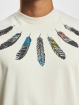 Marcelo Burlon T-Shirt Collar Feathers Over blanc