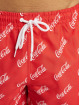 Merchcode Badeshorts Coca Cola Logo All Over Print red