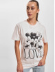 Merchcode Camiseta Ladies Minnie Loves Mickey rosa