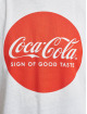 Merchcode T-Shirt Coca Cola Round Logo blanc