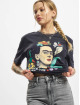 Merchcode t-shirt Ladies Frida Kahlo Flower blauw