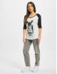 Merchcode T-Shirt manches longues Ladies Banksy Ape Raglan blanc