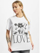Merchcode T-Shirt Ladies Minnie Loves Mickey white