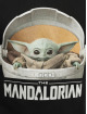 Merchcode T-Shirty Baby Yoda Mandalorian Logo czarny