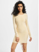 Missguided Abito Long Sleeve Ruched Bum beige