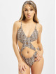 Missguided Badedragter Extreme Cut Out Leopard brun