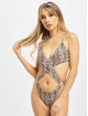 Missguided Badedrakt Extreme Cut Out Leopard brun