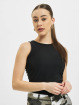 Missguided Body Petite Ribbed Racer Back czarny