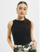 Missguided Body Petite Ribbed Racer Back noir