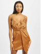 Missguided Dress Strappy Twist Shift brown