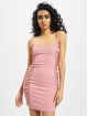 Missguided Dress Scuba Crepe Ruched Side Mini rose