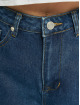 Missguided Jean coupe droite Petite Thigh Knee Slit bleu