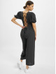 Missguided Jumpsuit Polka Lace Up Puff Culotte schwarz