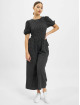 Missguided Jumpsuit Polka Lace Up Puff Culotte schwarz