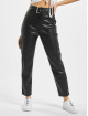 Missguided Pantalone chino Premium Faux Leather Buckle Cigarette nero