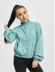 Missguided Pullover Half Zip Kangroo Pocket turquoise