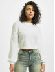 Missguided Pullover High Neck Fluffy Balloon Sleeve white