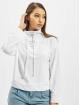 Missguided Pullover High Neck Tie Detail white