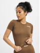 Missguided T-Shirt Seamless Rib brun
