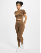 Missguided T-Shirt Seamless Rib brun