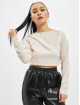 Missguided T-Shirt manches longues Open Back Crop beige