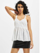 Missguided Top Broderie Bow Shoulder Strappy Smock weiß